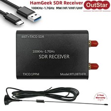 HamGeek RTL08THFR SDR Receiver SDR Radio 1PPM TXCO with Antenna s
