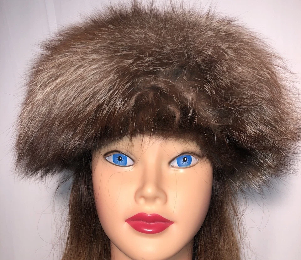 VTG Raccoon Fur Hat Sz 6 *BUNDLE & SAVE* $1 SHIPS MORE - Image 2 of 4