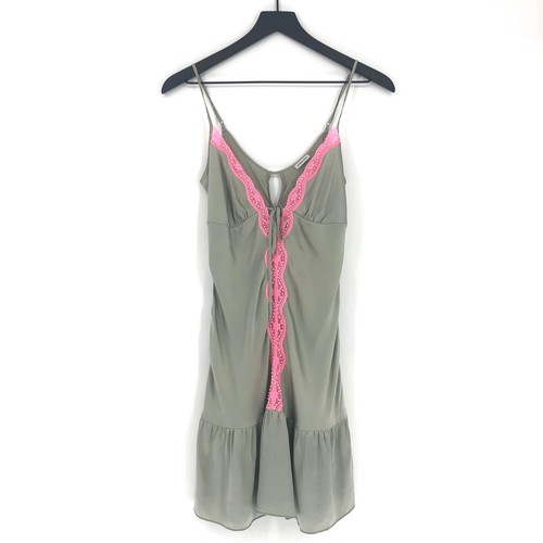 Intimissimi SOTTOVESTE SETA Abito Rosa Verde Salvia Pizzo Perle | eBay