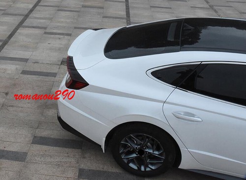 Fit For Hyundai 2020-2021 Sonata ABS White Rear Tail Trunk Spoiler Wing Lip Trim - Picture 8 of 10