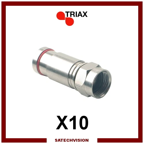 10 Connecteurs F à Compression Triax FCN 6768 pour Câble Coaxial