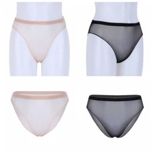 Womens Sheer See Through Ladies Briefs Panties Underwear Thongs Lingerie Knicker