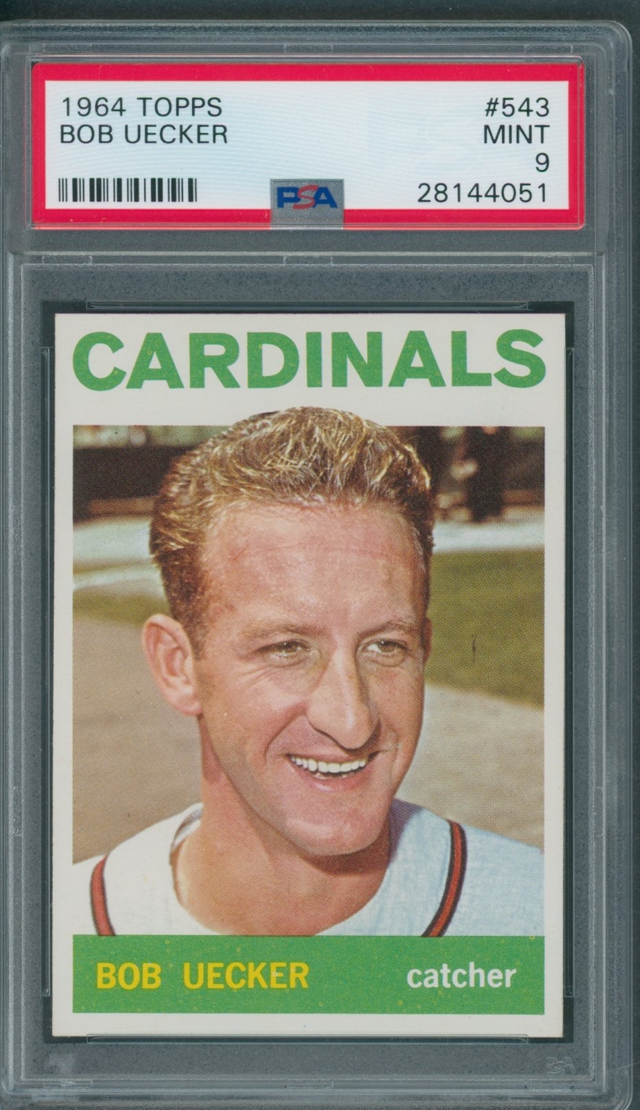 1964 Topps #543 Bob Uecker PSA MINT 9 *4051