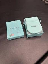 Tiffany Pink Double Heart Tag Pendant in Silver, Mini