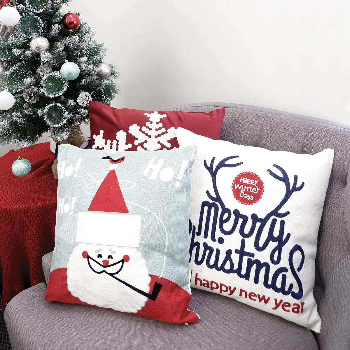 Festive Merry Christmas Pillow