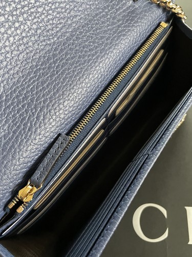 gucci gg lock chain shoulder bag with box & shopper, leather from japan yb401 - Picture 5 of 14