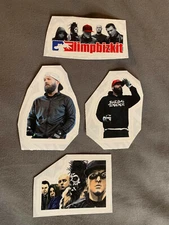 Lot (4) LIMP BIZKIT 1 1/4" to 2 1/2" Band Logo Stickers FRED DURST FAST! FREE!