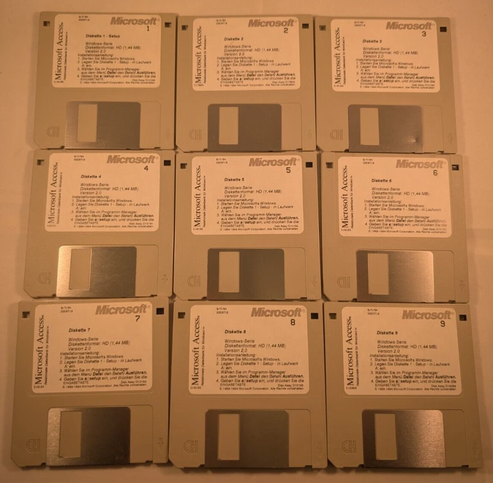 Microsoft Access Version 2.0 für Windows auf 9 Disketten GETESTET - Bild 2 von 4