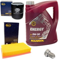MotoröL Filter Set 5W30 5 Liter + ÖLablassschraube FüR Audi Cabriolet 8G7 2.8