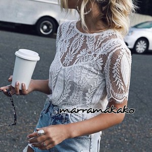 camisa blanca zara encaje