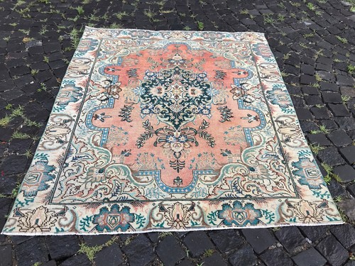 Turkish Antique rug Bohemian Area rug Oushak rug Vintage Rug Handmade Wool rug - Picture 3 of 12