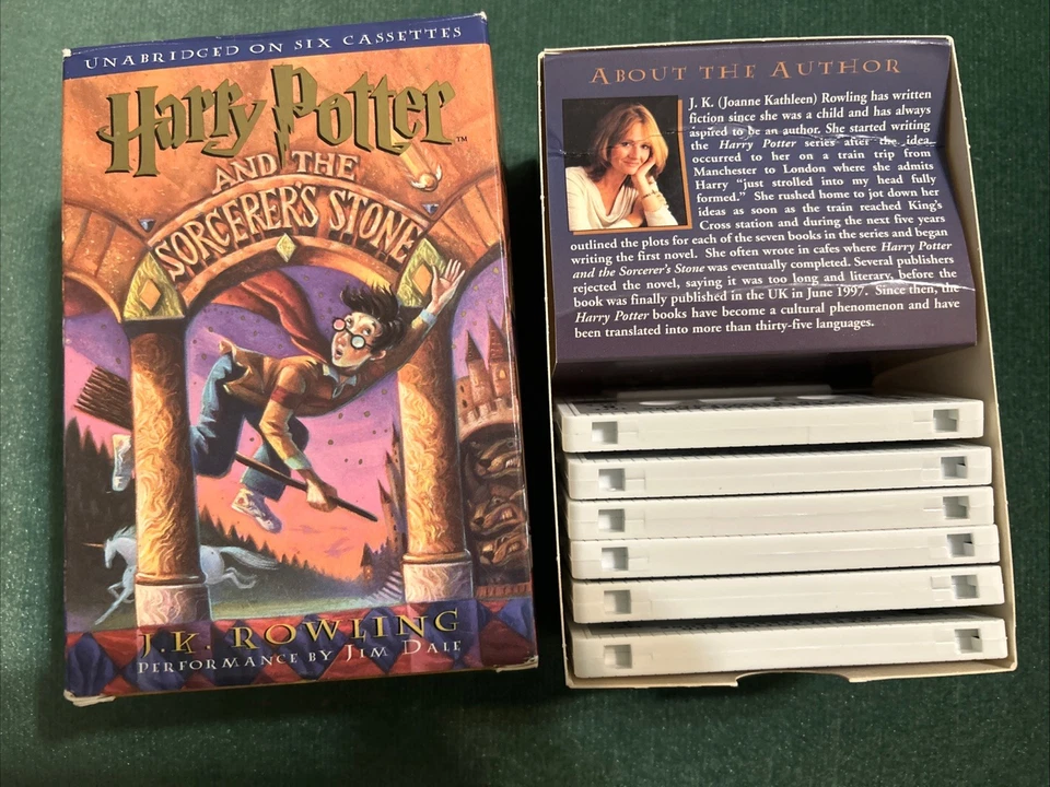 JK Rowling Harry Potter and the Sorcerer’s Stone Unabridged 6 cassette box set - Image 1 of 1