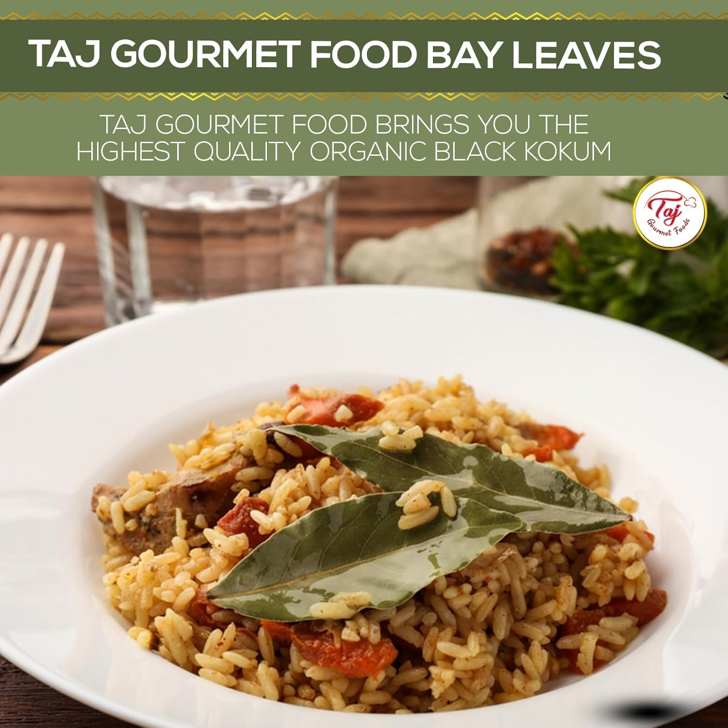 TAJ Bay Leaves, Large Whole Bay Leaf (Tej Patta), 1.75Oz (50G)