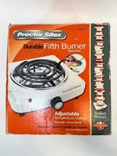 Proctor Silex Fifth Burner Hot Plate Temperature Control Model # 34101