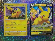 Pokemon TCG: General Mills Holo Promo SWSH039 Pikachu; Promo SWSH061 Pikachu V