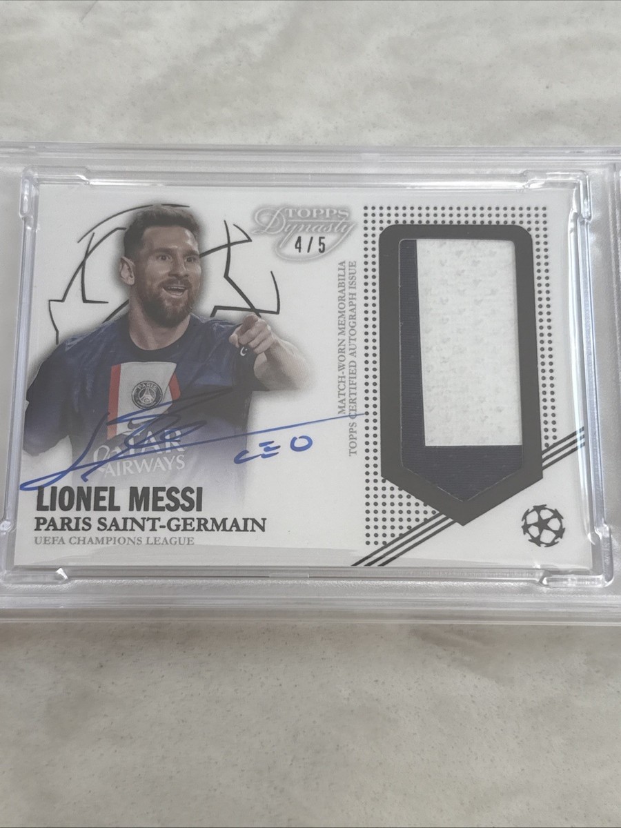その他 TOPPS DYNASTY 2022-23 Topps Dynasty UEFA Lionel Messi Black Patch Auto/5