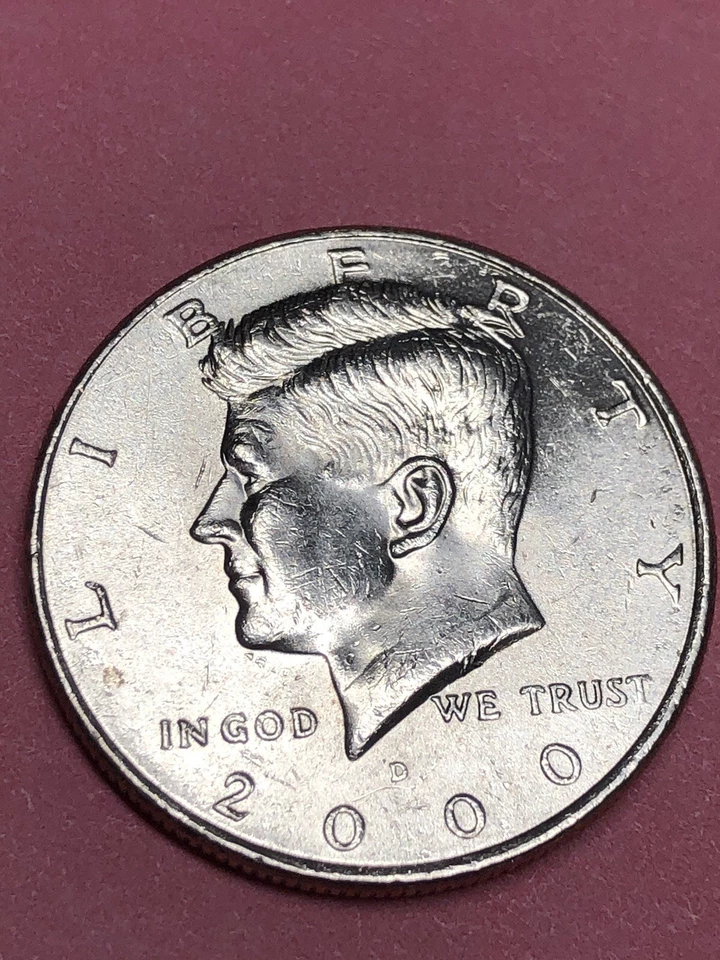 2000 D Kennedy Error Half Dollar, Strike Through Error, Eagle Wing Die Error - Image 4 of 4