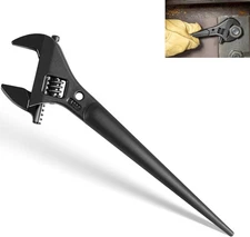 3227 Extra Wide Adjustable Wrench Spud Wrench with Tether Hole for Up to 1-7/16