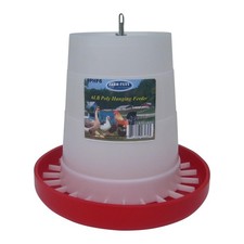 FARM-TUFF Hanging Poultry Feeder, 6lb Capacity - BPA-Free Plastic Chicken Fee...