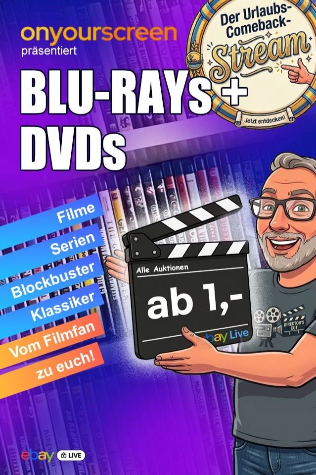 Frisch aus dem URLAUB gibt es wieder Blu-ray's, DVD's  und mehr ab 1,-