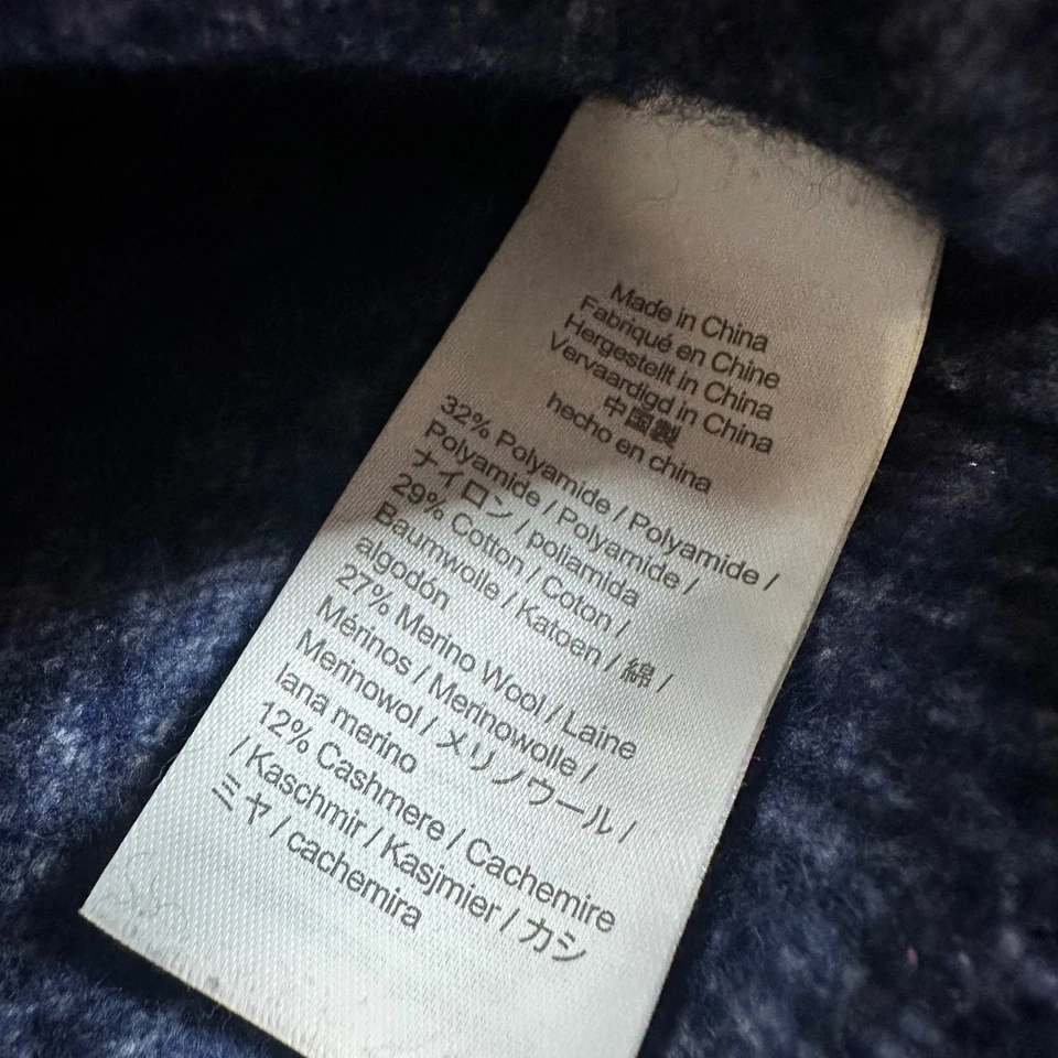 Suéter Pullover J.Crew Niños Azul XS Cuello Media Cremallera Mezcla Lana Merino Foto 4 de 4