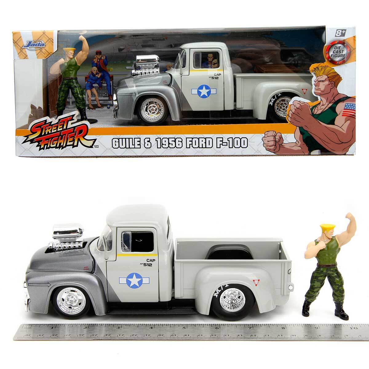 Street Fighter, Guile & 1956 Ford F-100, 1:24 Scale Vehicle & 2.75 Fi –  Jada Toys