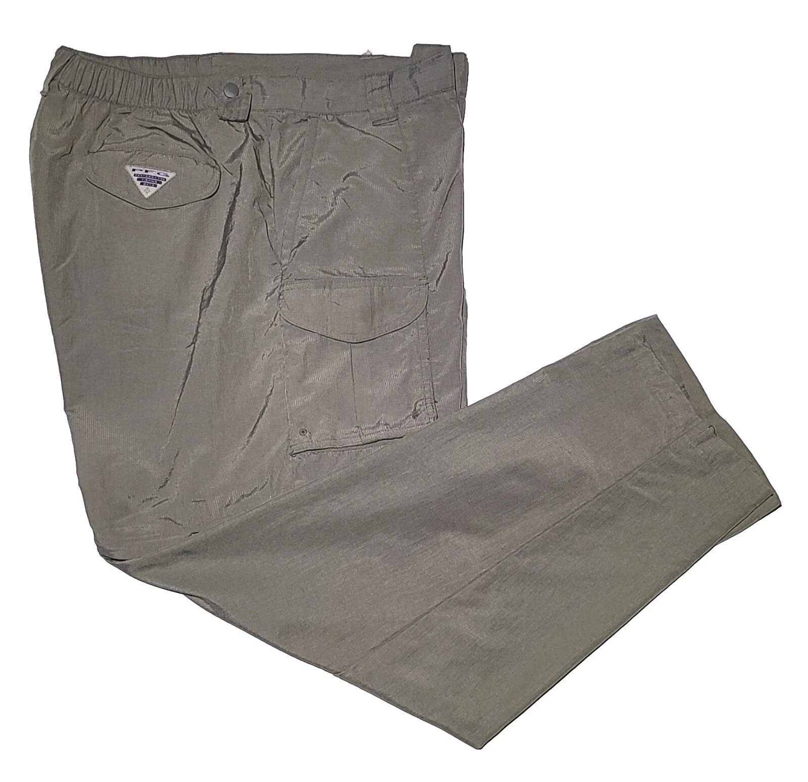 Columbia PFG Fishing Outdoor Convertible Hiking Pants Mens XL Beige Nylon
