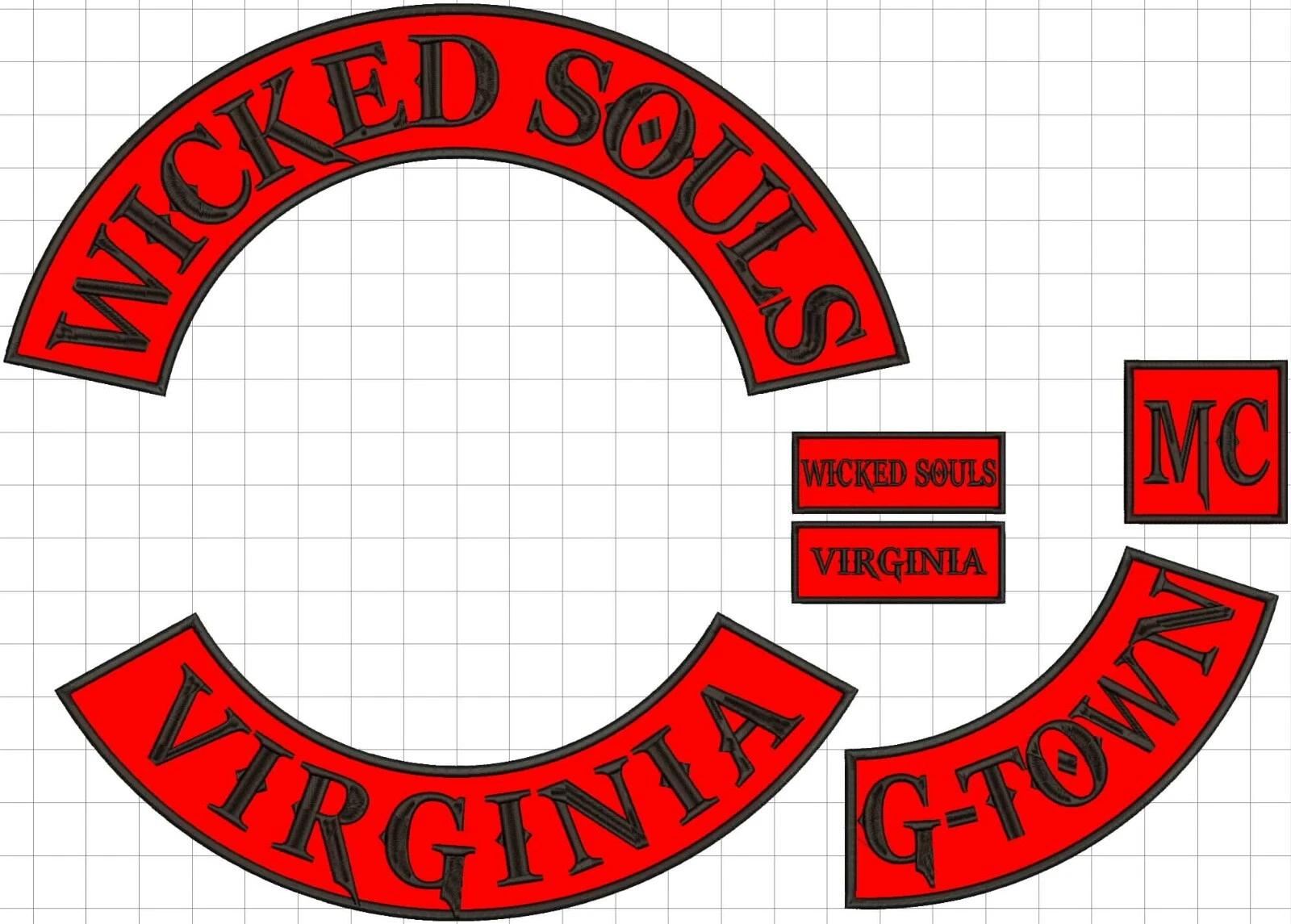 tattoo485 CUSTOM EMBROIDERED Sew on patches