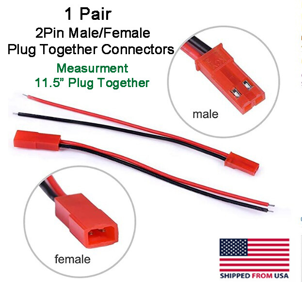 JST 2Pin Connector Male/Female Plug Cable 11.5