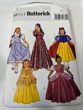 2004 BUTTERICK BP211 Children's Girls' Classic Character Costumes Size 7-14 UNCT