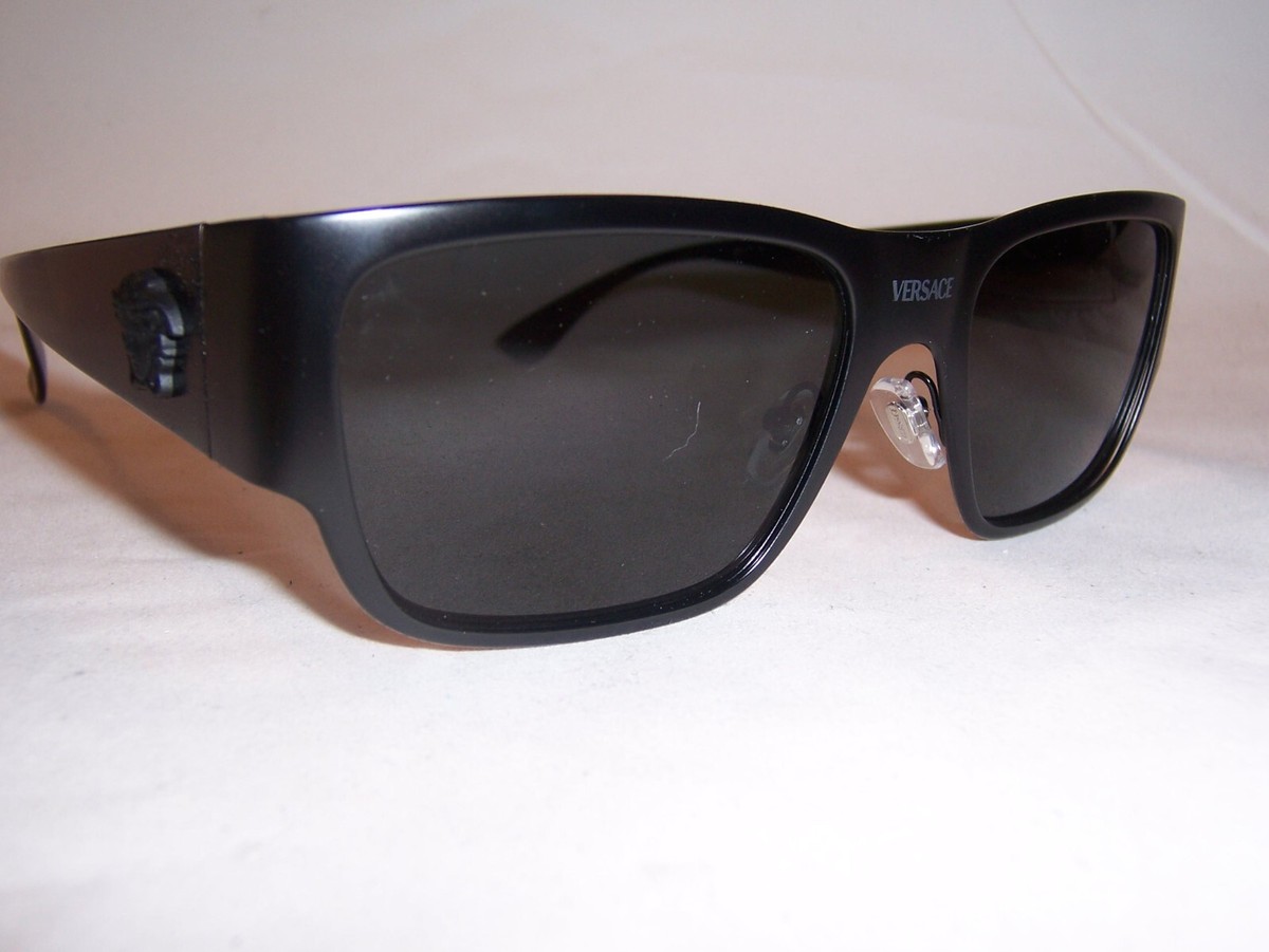 NEW VERSACE SUNGLASSES VE2262 126187 BLACK/GREY 56MM AUTHENTIC