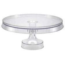 Acrylic Round Dessert Plastic Cake Stand Display 10.5" Tableware Party Supplies