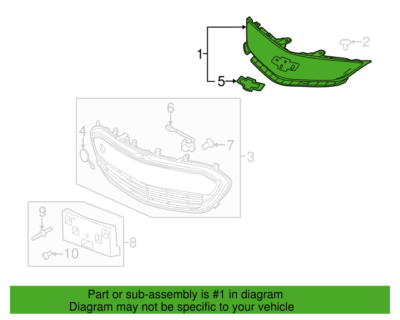 #ad NEW OEM GM 2017 2021 Chevy Bolt EV Front Upper Grille Assembly BLACK 42664575 $118.11