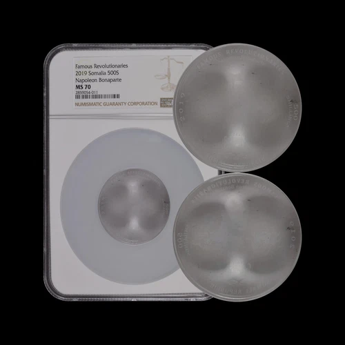 SOMALIA. 2018, 500 Shillings, Crystal - NGC MS70 - Top Pop 🥇 Napoleon