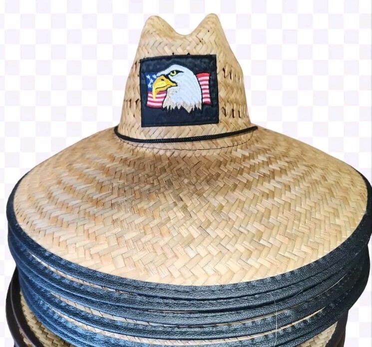 Wide Brim Straw Summer United States of America Eagle  display picture 3