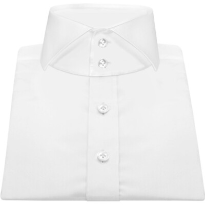 Vintage Cutaway Italian High Collar Shirt White Cotton Mens Formal Evening  Dress UK