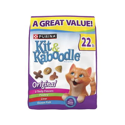 Purina Kit and Kaboodle Original Dry Cat Food, Immune Health Support, 22 lb Bag