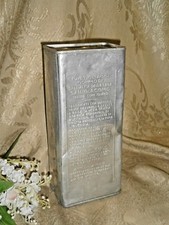 1920 RARA SCATOLA ALLUMINIO PASTIGLIAGGI SAN GIACOMO GENOVA ANTICA DUFOUR H21,5