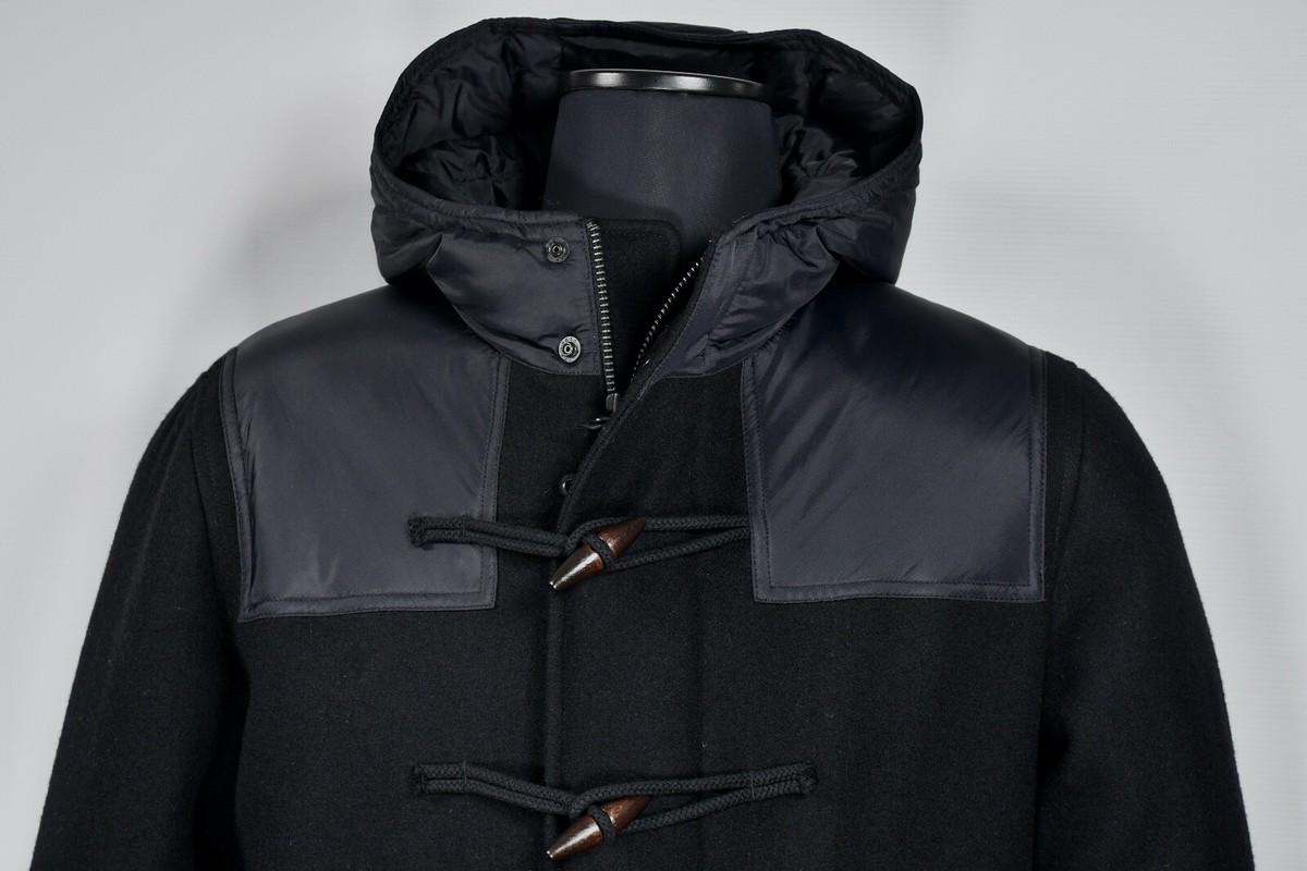 ジャケット・アウター 00s japanese label duffel coat hoodie Vintage Blue Blue Japan Duffle Wool Coat Hoodie Tartan