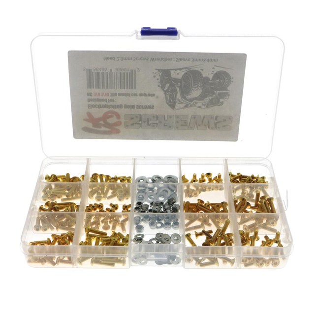 Golden 1/8 1/10 Universal RC Car Screws Set Vehicle Repair Tool Screws