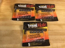 3 Personna Travel Mate Shaving Kit Razor Handle With 5 Twin Blade Cartridges