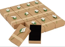 12 Pcs Jewelry Gift Boxes with Lids for Necklace Earrings Packaging (3.5x2.2 In)