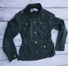 Justice Girl's size 8 Olive Green Cinch Waist Jacket