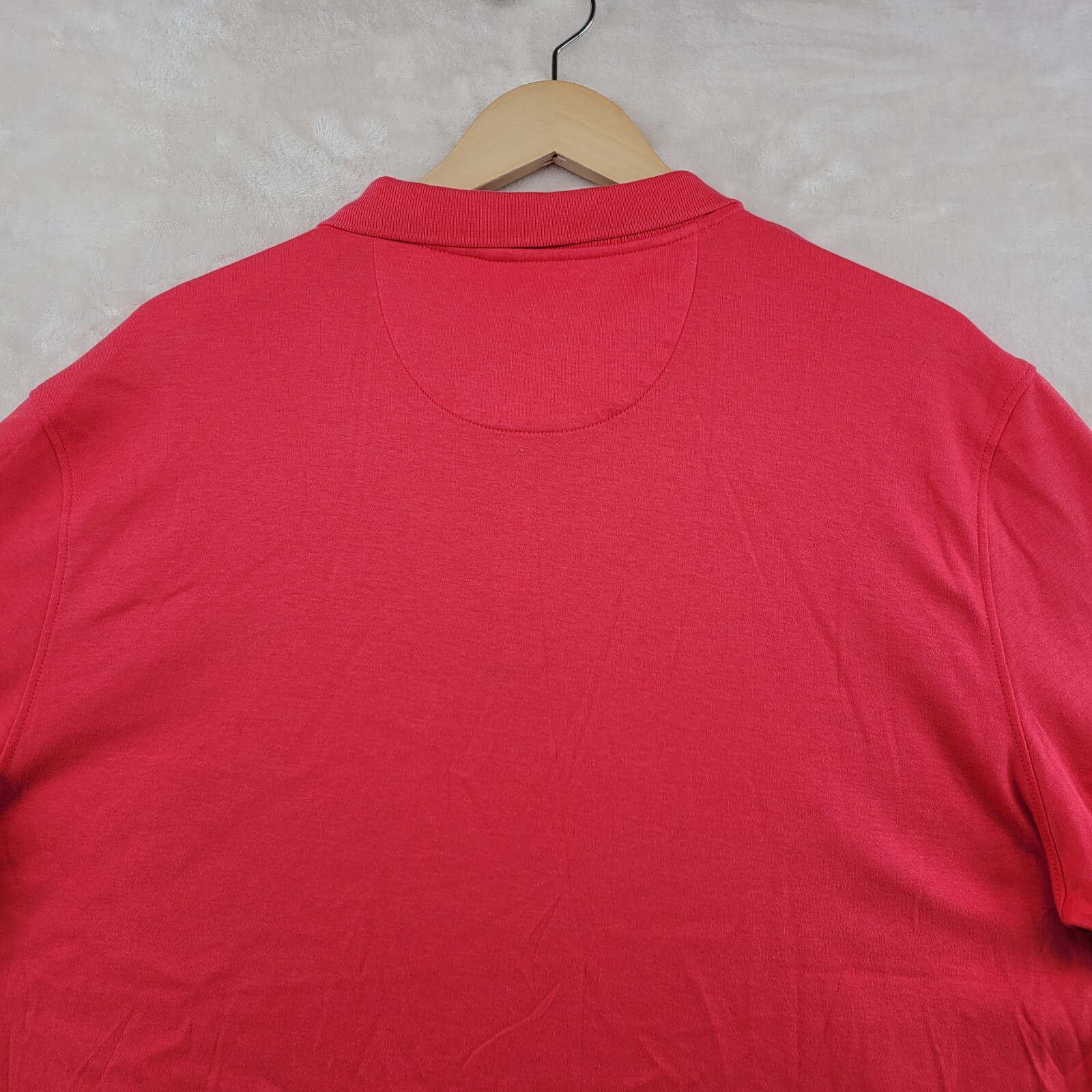 Calvin Klein Liquid Cotton Men's Size XL Solid Red Short Sleeve Polo Shirt thumbnail 7