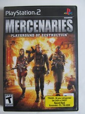 Mercenaries Playground of Destruction PlayStation 2 PS2 2005  Manual Case Vtg W