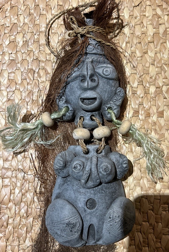 Stone Tiki Bar Wall Art featuring a vintage goddess Rock Hawaiian. Wall Art