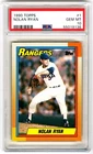 NOLAN RYAN~TEXAS RANGERS (POP 731) 1990 TOPPS PSA-10 GEM-MT CARD #1 (NEW CASE)