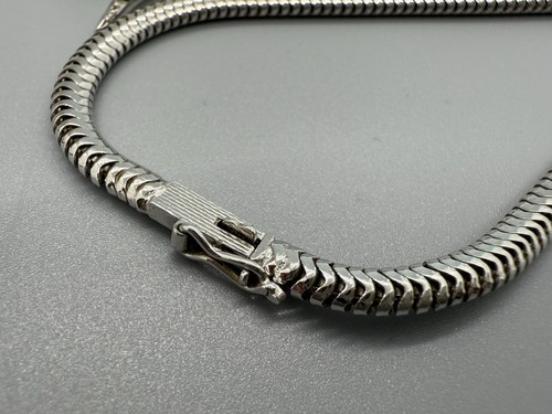 925 Sterling Silver Snake Serpent Necklace London 1962 Hallmark - 20g 16 Inch - Picture 6 of 11