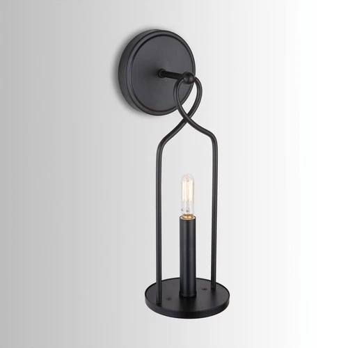 Capital Sonnet 16 1/4" High Matte Black Metal Wall Sconce - Picture 3 of 8