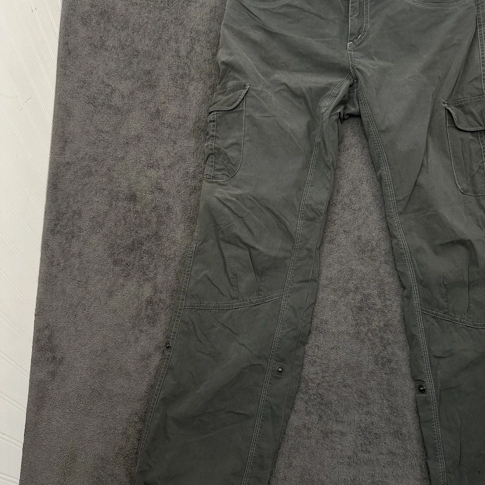 Pantalones de senderismo KUHL Splash Roll-Up verdes cargo para mujer talla 10R caminar al aire libre Foto 2 de 4